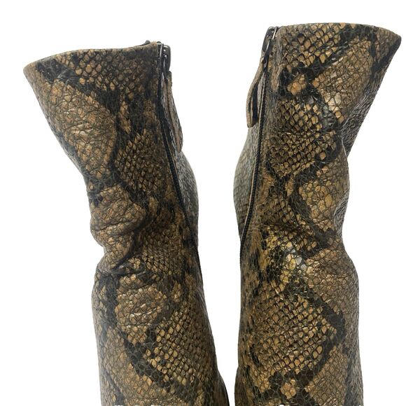 Free People Snakeskin Print Ankle Boots Zip Heels Size 36 US 6 Mobwife - Picture 16 of 16